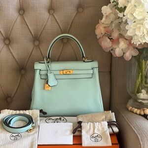 ❌SOLD❌Hermes Kelly 25 Bleu Zephyr GHW 
Swift Leather Stamp C 2018